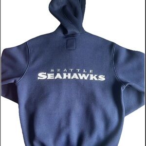 NFL Seattle Seahawks Zip-Up Hooded Jacket Waffle Knit Sz M Fleece Lined NWOT